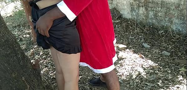  everbest erotic Christmas Santa Claus fuck desi bhabhi In forest